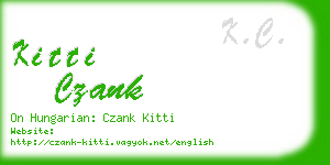 kitti czank business card